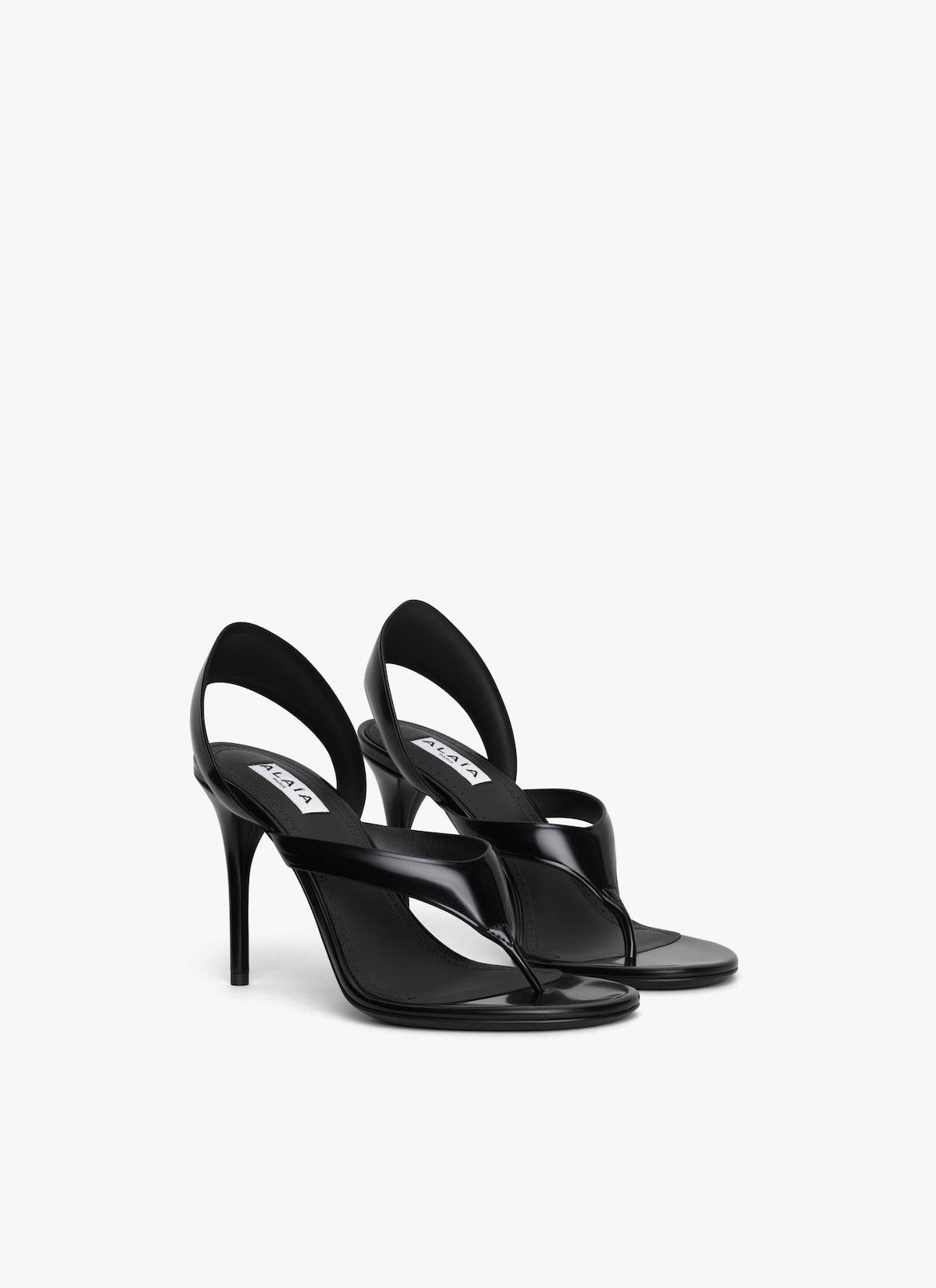 INFRADITO SANDALS IN LEATHER ALAÏA BLACK INFRADITO SANDALS IN LEATHER
